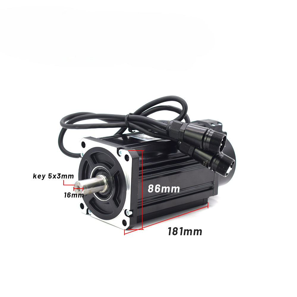 BODING 1KW  Incremental Servo Motor Kits 90ST-M04025 AASD 20A 220V 4NM 2500RPM Dia.16mm with 3m cable