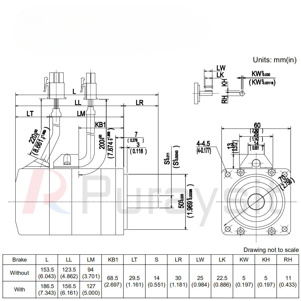 Panasonic Servo Motor 400W MSMA042A1C 1.3NM 3000rpm Dia.14mm