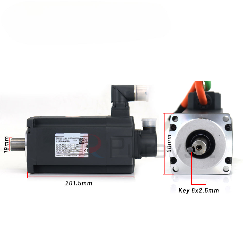 Siemens Servo Motor kits 750W 6SL3210-5FE10-8UF0 1FL6044-1AF61-2LA1 2.39NM 3000RPM Dia.19mm with 3M cable