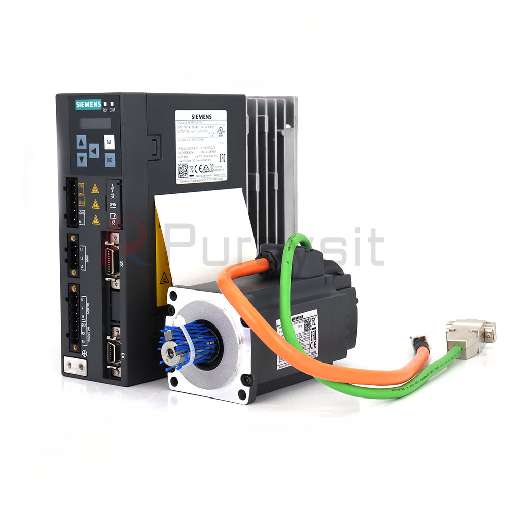 puraysit-servo-motor-kits-400w-6sl3210-5fb10-4uf1-1fl6034-2af21-1la1-1-27nm-3000rpm-dia-14mm