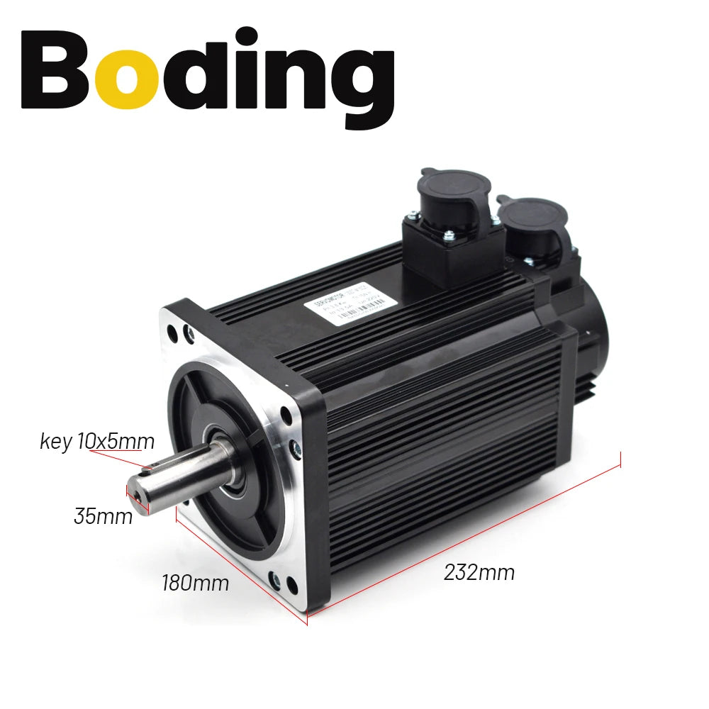 BODING Servo Motor kits 180ST-M19015 AASD40A 3KW 220V 380V 19NM 1500RPM Dia.35mm with 3m cable