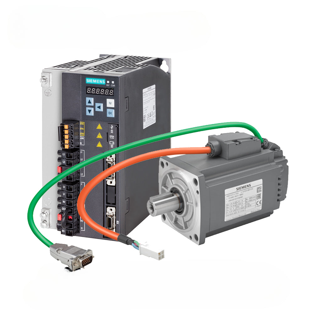 Siemens Servo Motor kits 1KW 6SL3210-5FB11-0UA1 1FL6044-2AF21-1MA1 3.18NM 6.3A 3000RPM Dia.19mm with 3M cable