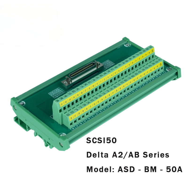 SCSI50 50pin Guide rail terminal Board   CN1 ASD-BM-50A Use for Delta A2 AB Servo Seriel Simens V90