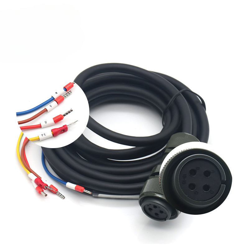 High Power servo motor Power cable MR-PWCNS4CBL3M-LMR-PWCNS4CBL5M-L MR-PWCNS4CBL10M-L for Mitsubishi J3 JE J4 Serial