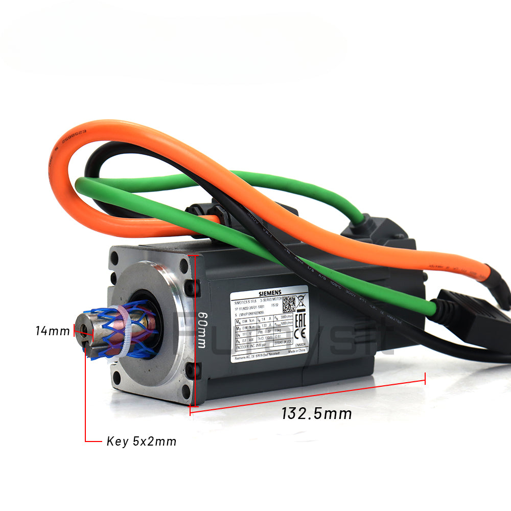 Siemens Servo Motor kits 200W 1FL6032-2AF21-1AB1 0.64NM 6SL3210-5FB10-2UF21.4A 5000RPM 0.64NM with 3m cable